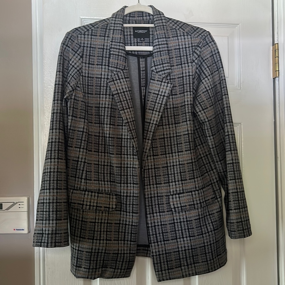 LIVERPOOL Plaid Blazer (Size Medium)